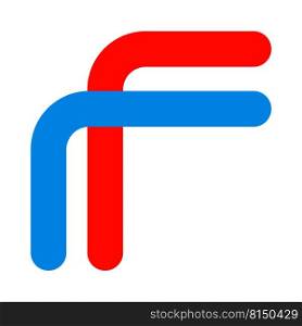 letter F logo design vector illustration