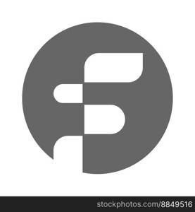 Letter F logo icon design illustration