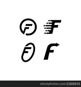 Letter F logo icon design template elements - Vector