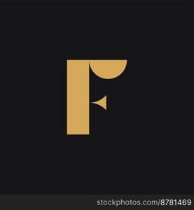 Letter F logo vector template elements