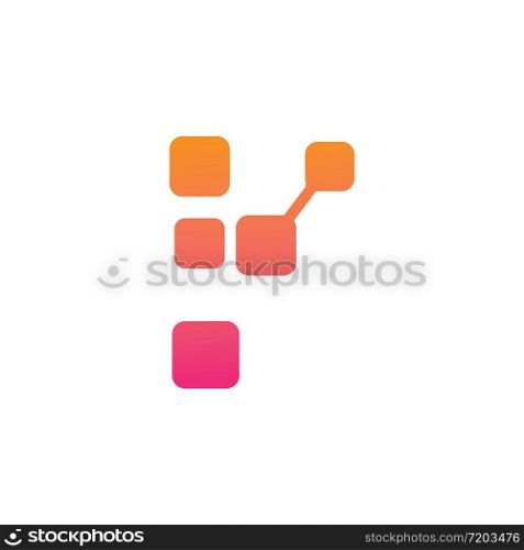 Letter F Pixel digitec Icon Creative design Modern template