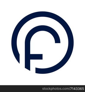 Letter f with circle logo .fast sport letter f logo