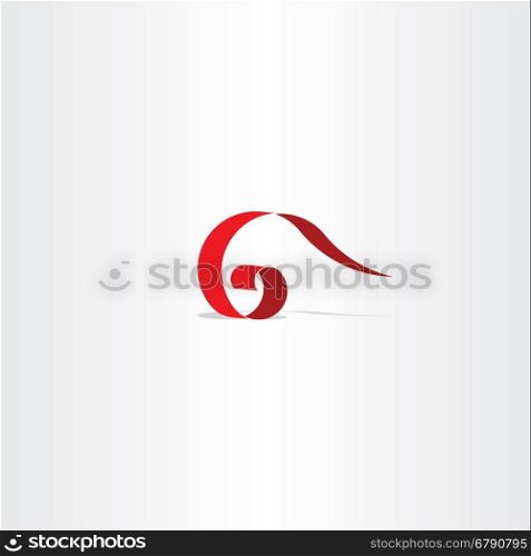 letter g 6 icon vector red logo symbol