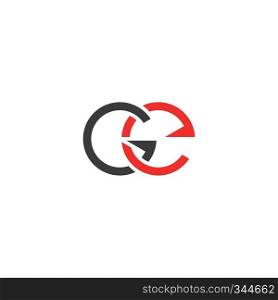 letter g and e ge symbol logotype element 