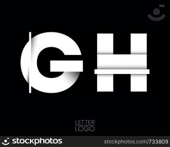 Letter G and H template logo design. Vector illustration.. Letter G and H template logo design