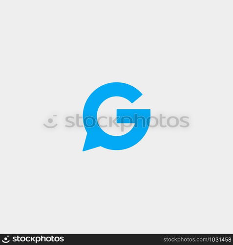 Letter G Chat Logo Template Vector Design Message Icon. Letter G Chat Logo Template Vector Design