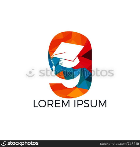 Letter G education logo vector illustration template. Graduation cap with letter G vector logo concept illustration.
