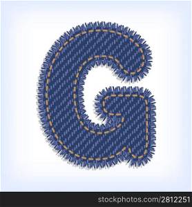 Letter G from jeans alphabet