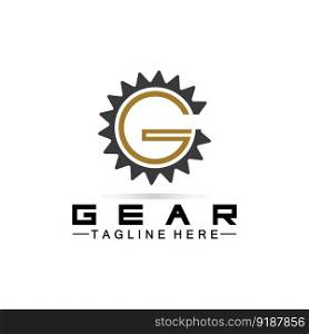 Letter G Gear Engineer Logo Design Template