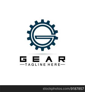 Letter G Gear Engineer Logo Design Template