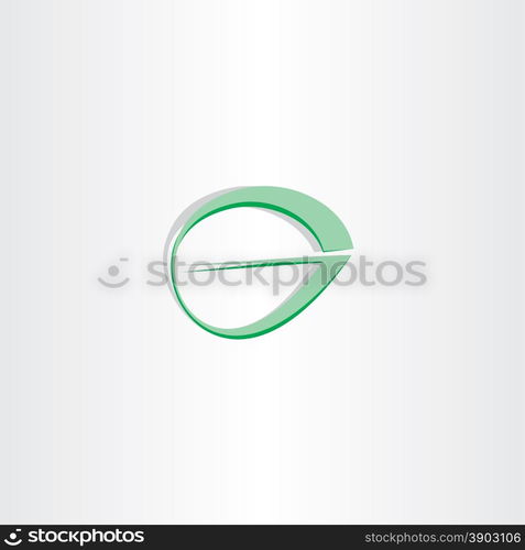 letter g green leaf stylized logotype design