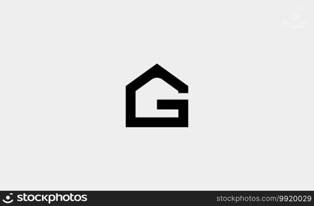 letter G house logo design vector illustration