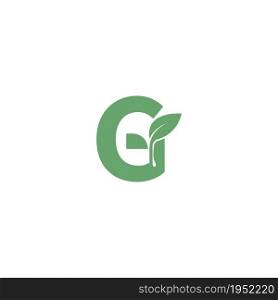 Letter G icon leaf design concept template vector