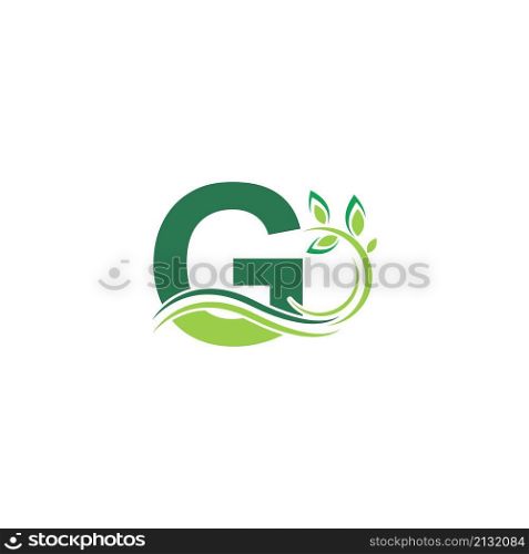 Letter G Icon with floral logo design template illustration vector