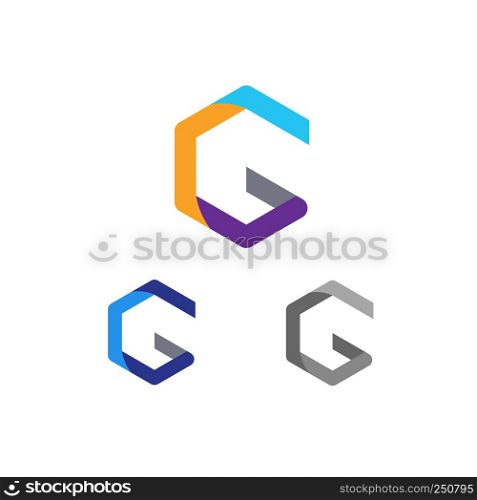 letter G logo color design vector illustration template, creative Letter G logo