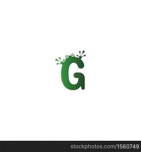 Letter G logo design frog footprints concept icon illustration