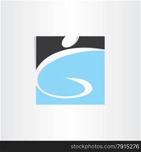 letter g man icon design gym jump sport background emblem company