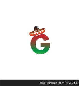 Letter G Mexican hat concept design illustration
