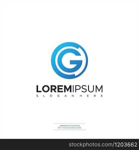 Letter G Modern Shape Logo Design Template Element Symbols, Icon Vector Illustration