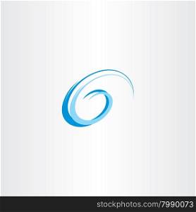 letter g swirl blue water wave vector emblem