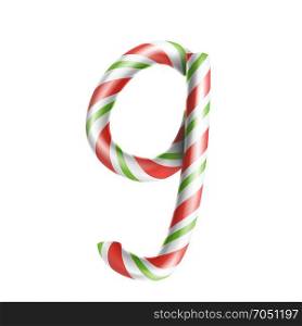 Letter G Vector. 3D Realistic Candy Cane Alphabet Symbol In Christmas Colours. New Year Letter Textured With Red, White. Typography Template. Striped Craft Isolated Object. Xmas Art Illustration. Letter G Vector. 3D Realistic Candy Cane Alphabet Symbol In Christmas Colours. New Year Letter Textured With Red, White. Typography Template. Striped Craft Isolated Object. Xmas Art