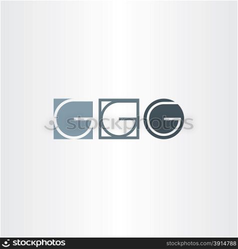 letter g vector icons set elements design sign