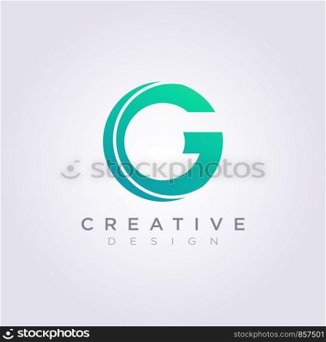 Letter G Vector Illustration Design Clipart Symbol Logo Template.