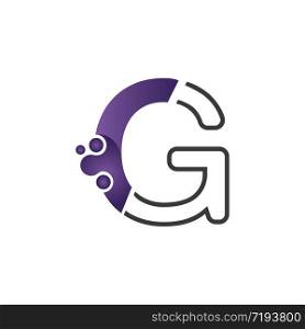 Letter G with circle concept logo or symbol creative design template