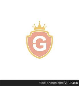 Letter G with shield icon logo design illustration vector