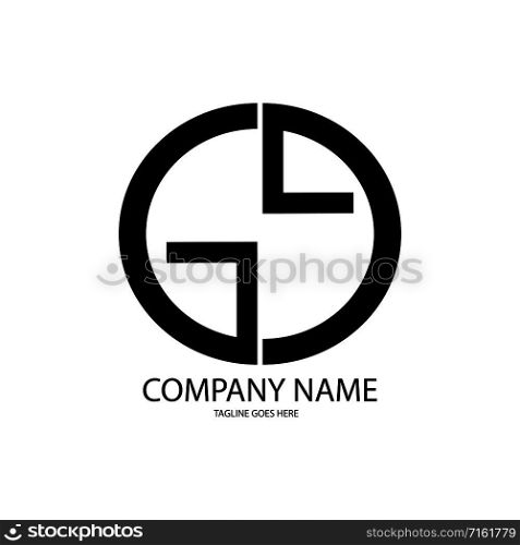 letter gg logo vector