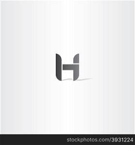 letter h black logotype vector icon element emblem