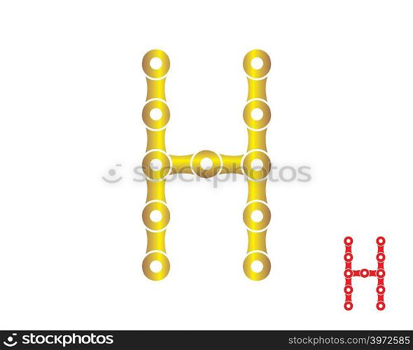 letter,H, logo chain concept illustration