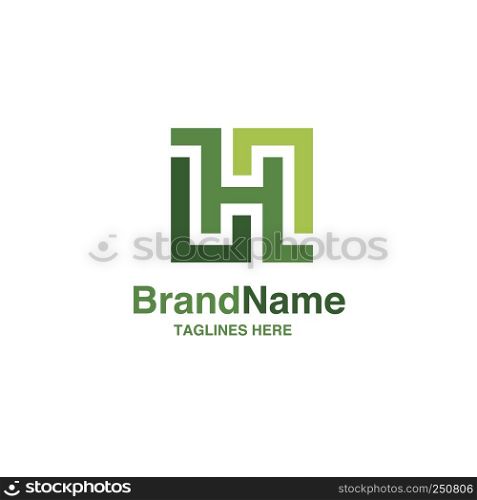 letter H logo design vector illustration template, letter H logo vector, creative Letter H letter logo