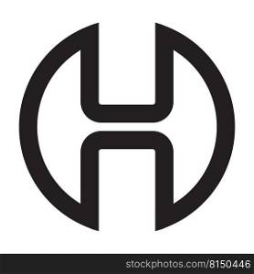letter H logo vector illustration design