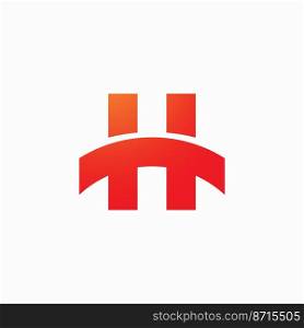 Letter H logo vector template element