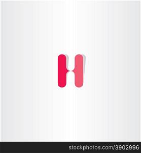 letter h red logo symbol design