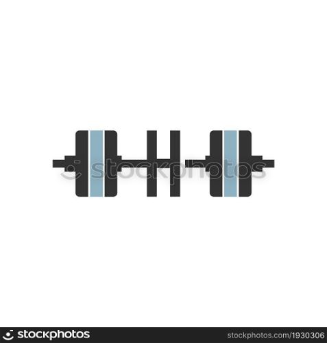 Letter H with barbell icon fitness design template vector