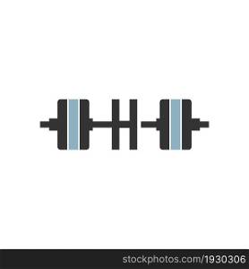 Letter H with barbell icon fitness design template vector