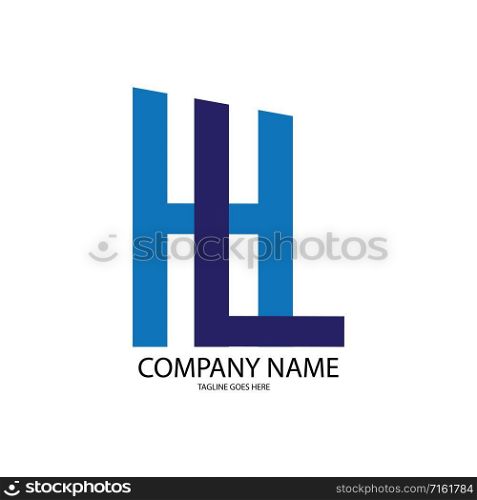 letter hl logo vector