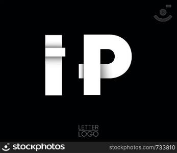 Letter I and P template logo design. Vector illustration.. Letter I and P template logo design