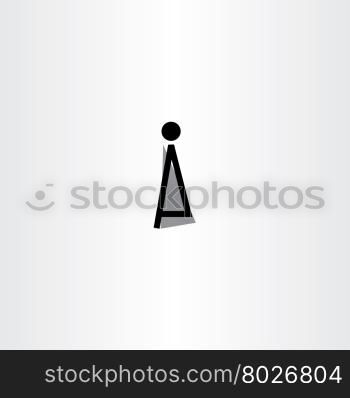 letter i black symbol logo vector icon — Stockphotos.com