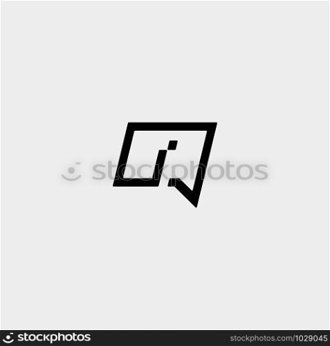 Letter I Chat Logo Template Vector Design Message Icon. Letter I Chat Logo Template Vector Design