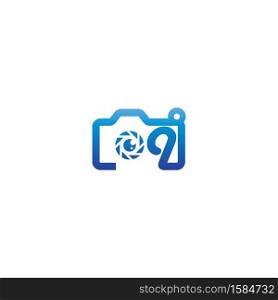 Letter I logo of the photography is combined with the camera icon template