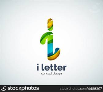 Letter i logo. Vector i letter logo, abstract geometric logotype template, created with overlapping elements
