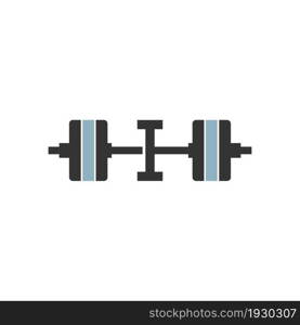 Letter I with barbell icon fitness design template vector