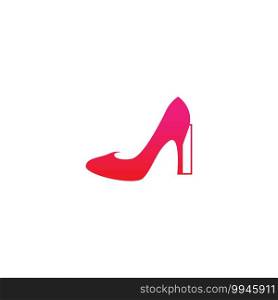 Letter I with Women shoe, high heel logo icon design vector template