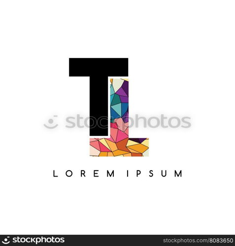 letter initial logotype logo abstract colorful geometrical