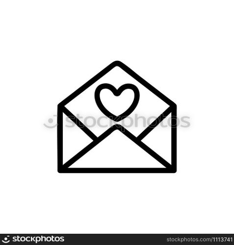 letter is a love icon vector. Thin line sign. Isolated contour symbol illustration. letter is a love icon vector. Isolated contour symbol illustration