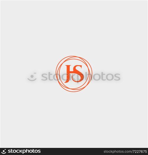 Letter IS IB simple luxury icon design. Letter JS JHS HS simple luxury icon design