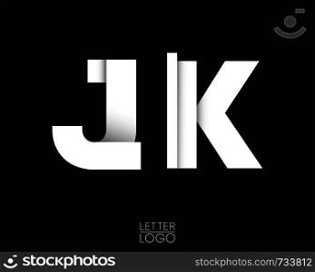 Letter J and K template logo design. Vector illustration.. Letter J and K template logo design